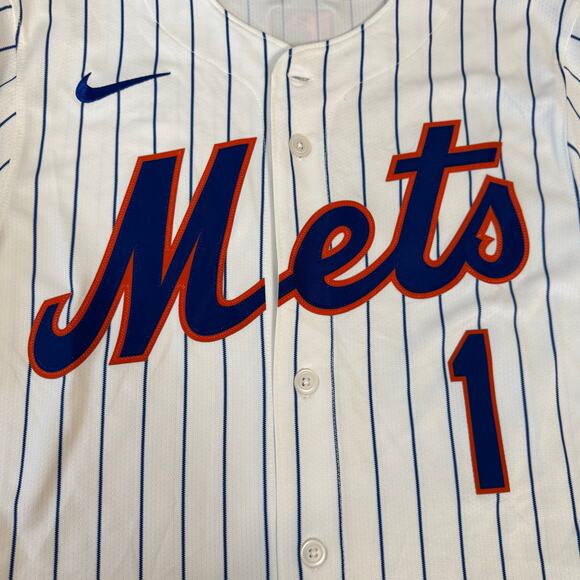 NIKE New York Mets Jersey #1 NWT Size Medium DriFit Engineered Jeff McNeil White - Picture 6 of 16